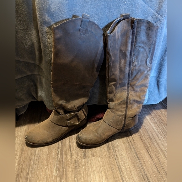Crown Vintage Shoes - Chocolate Brown Fall Boots Sz8.5
